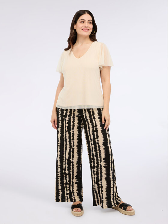 Fiorella Rubino Fiorella Rubino T-shirt G01VL008825N011 Crema Regular Fit