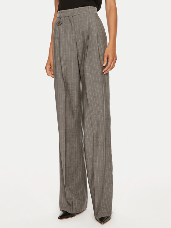 BOSS Boss Kalhoty z materiálu Tetiama 50525850 Šedá Relaxed Fit