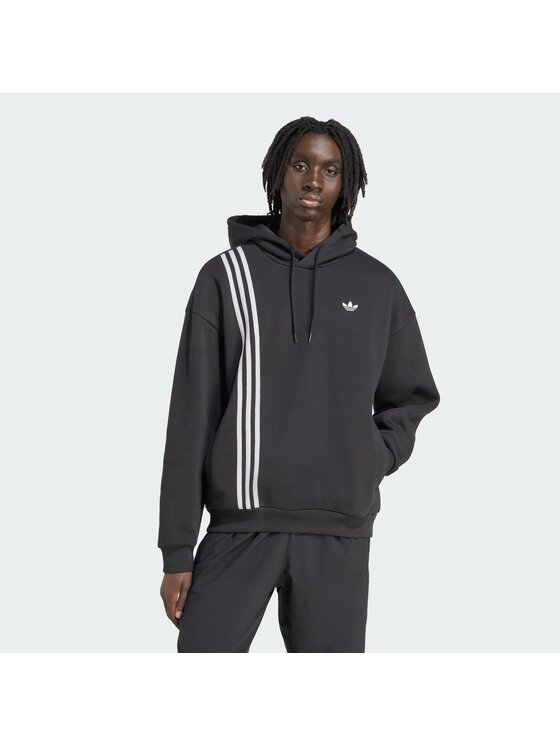 adidas adidas Bluza Front Stripes Czarny Loose Fit
