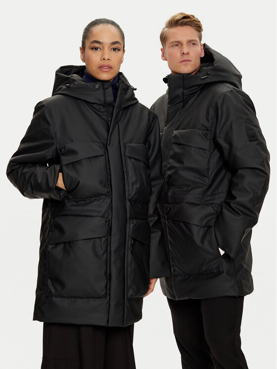 Rains Rains Зимова куртка Unisex Askim 15930 Чорний Regular Fit