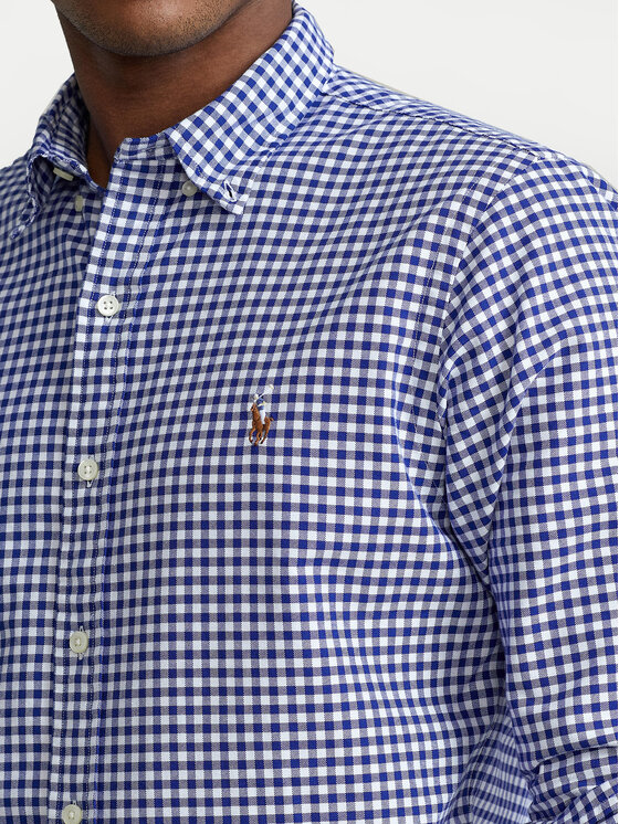 Polo Ralph Lauren Polo Ralph Lauren Marškiniai Core Replen 710549084 Mėlyna Slim Fit