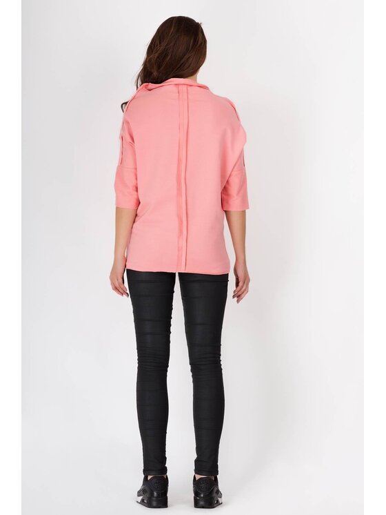Awama Awama Bluza A091 Różowy Basic Fit