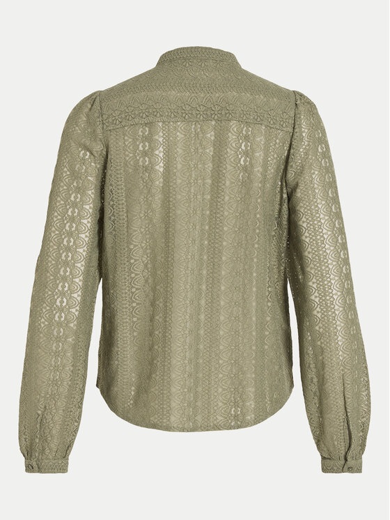 Vila Vila Cămașă Chikka 14082977 Verde Regular Fit