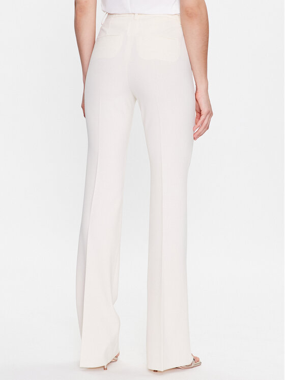Marella Marella Bavlnené nohavice Morena 2331312231 Écru Straight Fit