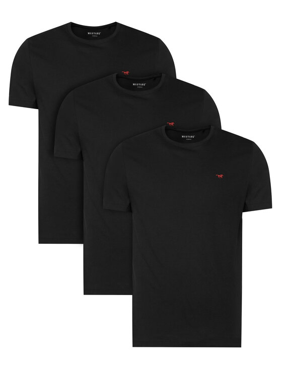 Mustang Mustang T-Shirt-Set 1017076 Schwarz Regular Fit