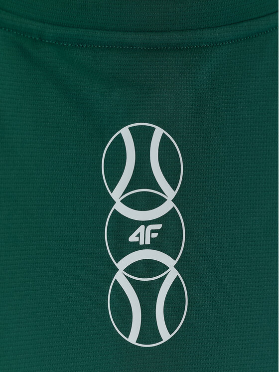 4F 4F Koszulka techniczna SERVE & SMASH Zielony ciemny Regular Fit