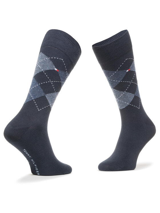Tommy Hilfiger Tommy Hilfiger Dlouhé ponožky 100001495 Tmavomodrá