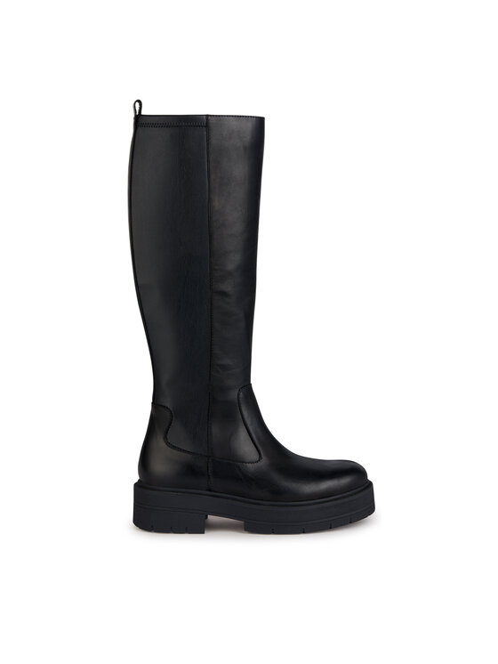 Geox Geox Cizme lungi riding D Spherica Ec7 D36VDF 043BC C9999 Negru