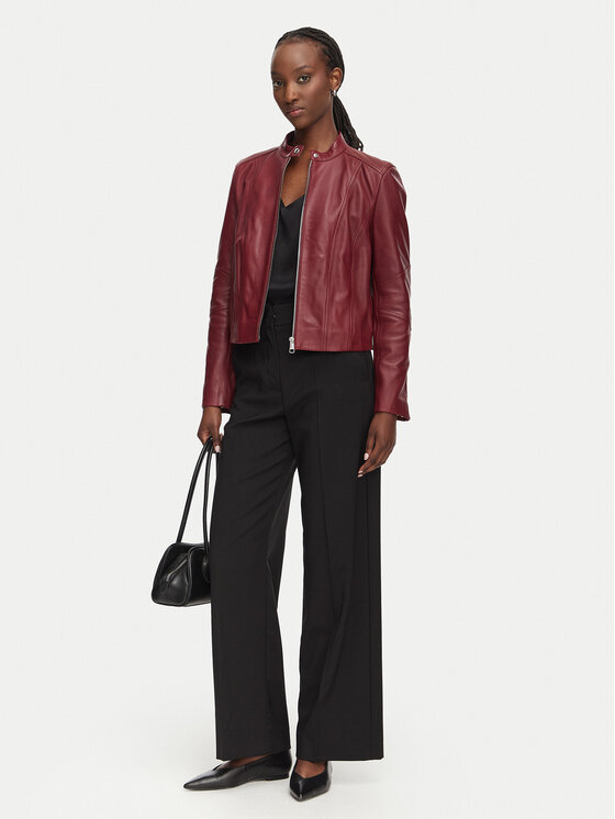 BOSS BOSS Nahkjope Saleste1 50545625 Punane Regular Fit