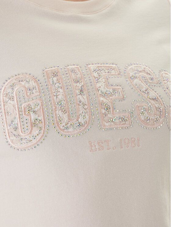 Guess Guess Футболка W5GI04 J1314 Рожевий Slim Fit