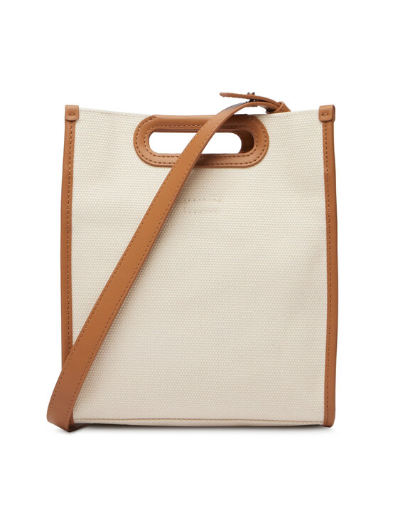 Lacoste Lacoste Soma Small Heritage Canvas Tote NF5232TD Gaiši bēša