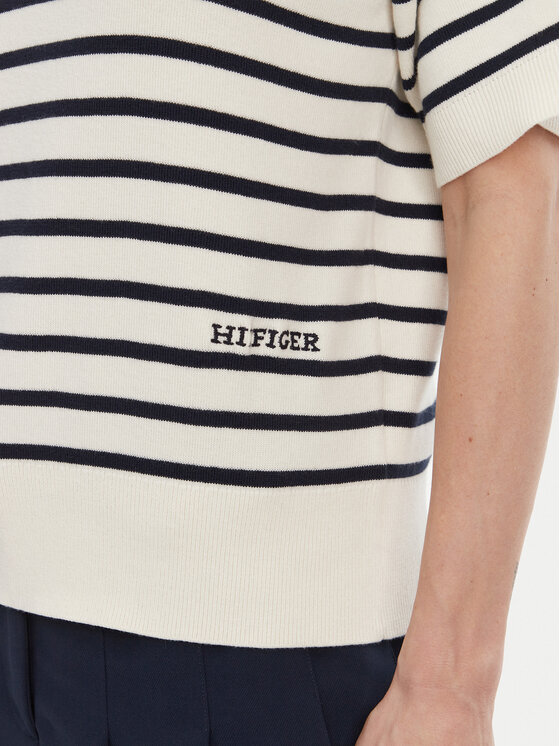 Tommy Hilfiger Tommy Hilfiger Sweter WW0WW45400 Beżowy Regular Fit