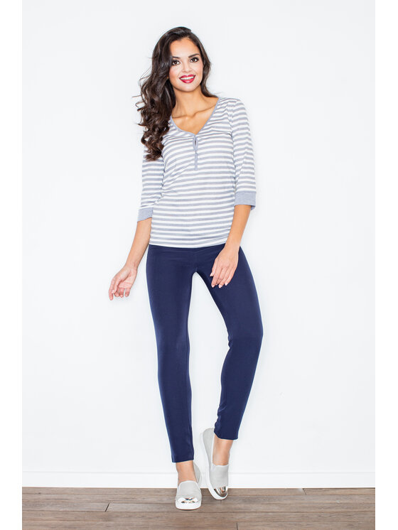 FIGL FIGL Blúzka M289 Sivá Regular Fit
