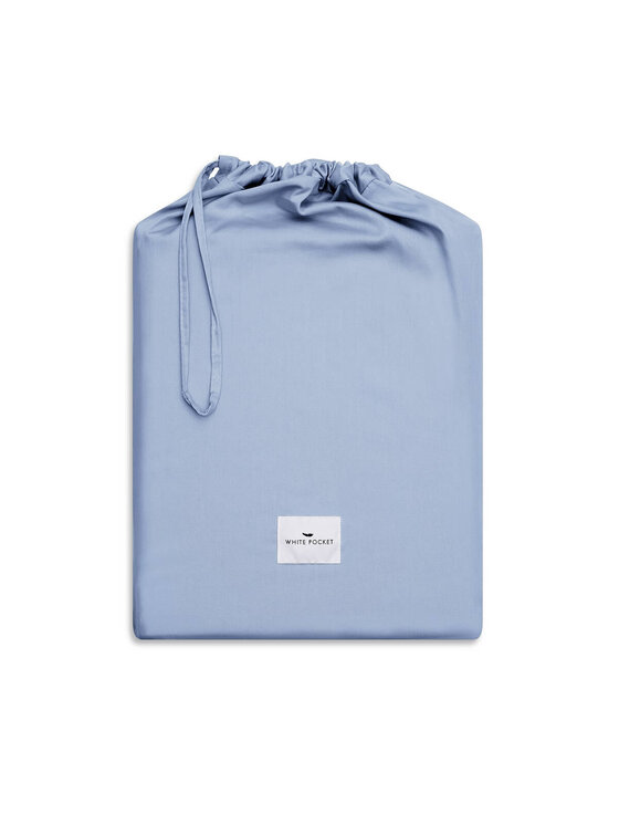 White pocket White pocket Komplet pościeli satynowa Błękitny
