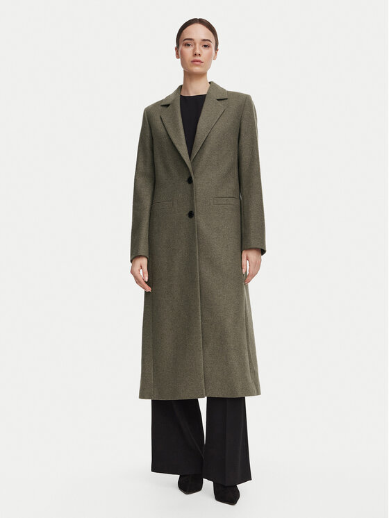 HUGO Palton de lână Mojeni 50569838 Maro Relaxed Fit
