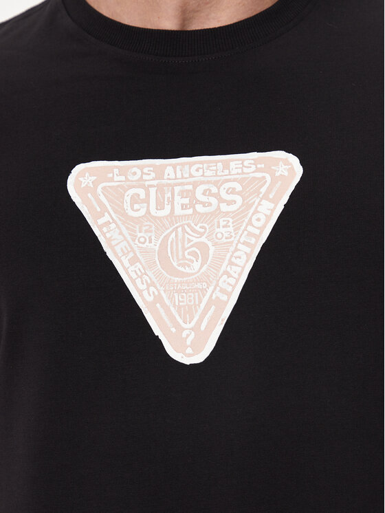 Guess Guess T-shirt M4YI35 J1314 Crna Slim Fit