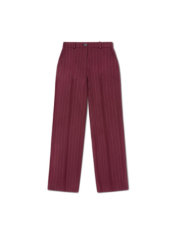 La Mania La Mania Spodnie garniturowe DEVIN Bordowy Classic Fit