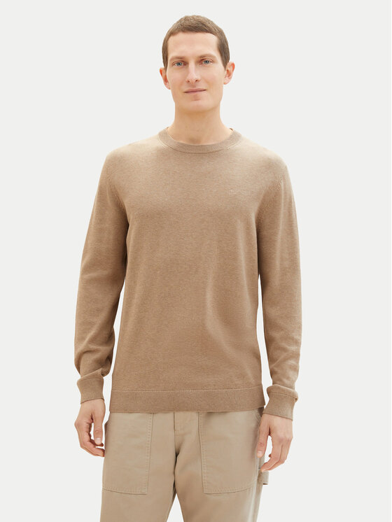 Tom Tailor Tom Tailor Sweter 1038426 Beżowy Regular Fit