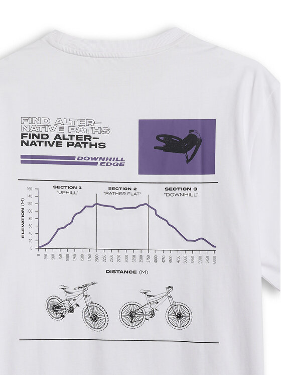 4F 4F T-Shirt WHEEL & WAVE Biały Relaxed Fit