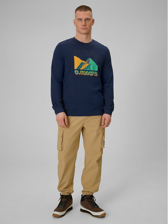 4F 4F Longsleeve MISSION READY Granatowy Regular Fit