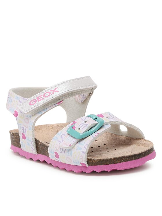 Geox Sandali Chalki Per Bambina - Sandali In Sintetico Con Suola In Gomma, Comodi E Trendy Per Le Più Piccole - Foto 3