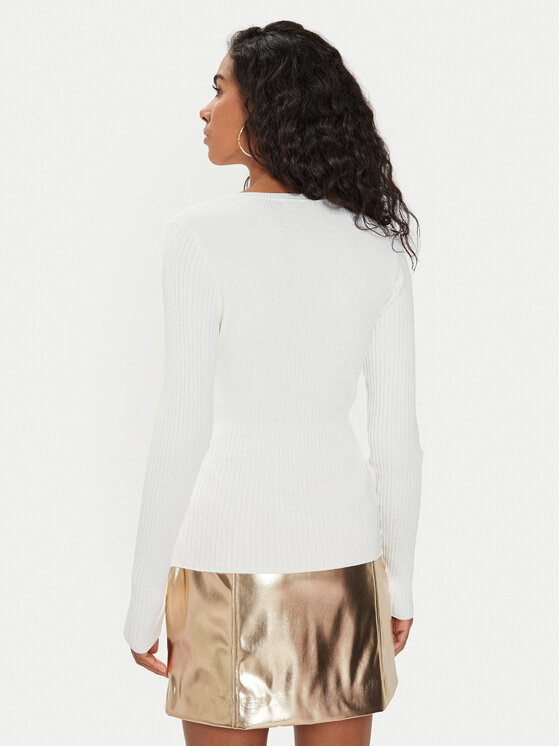 Guess Guess Svetr Destiny W4YR17 Z37K0 Bílá Pullover Fit