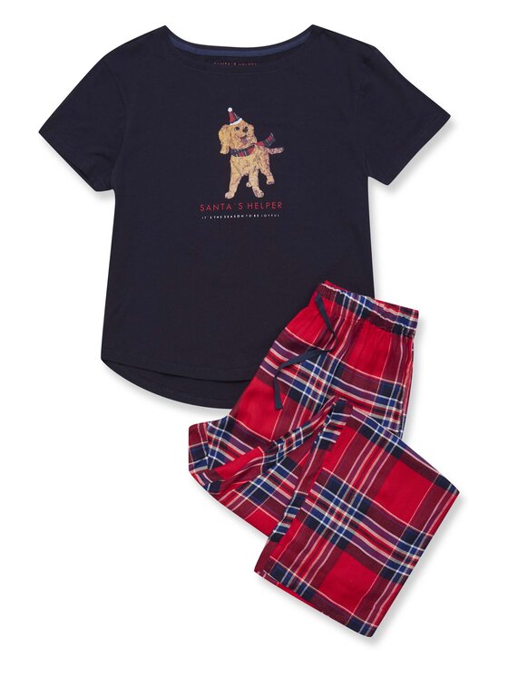 Esotiq Esotiq Piżama 42100 Niebieski Regular Fit