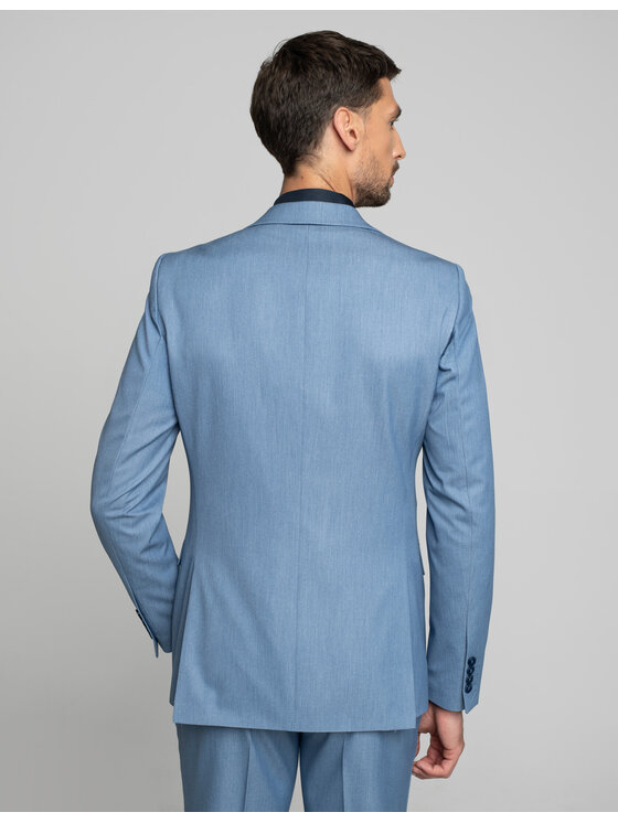 Borgio Borgio Marynarka lido Niebieski Slim Fit