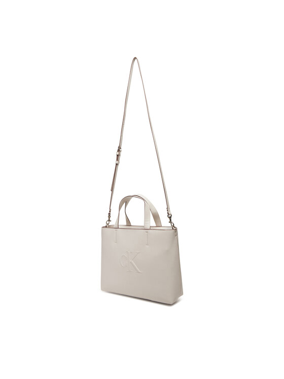 Calvin Klein Jeans Calvin Klein Jeans Geantă Sculpted Mini Ew Tote LV04K3111G Écru