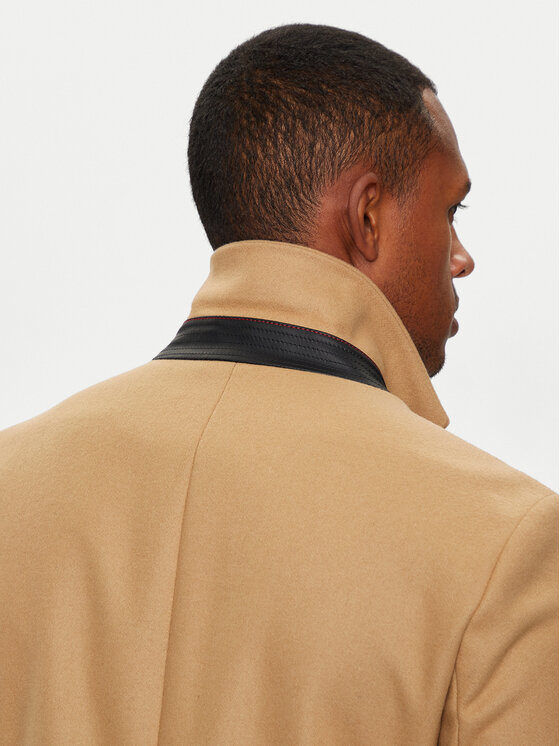 HUGO Hugo Wollmantel Migor 2441 50528793 Beige Slim Fit