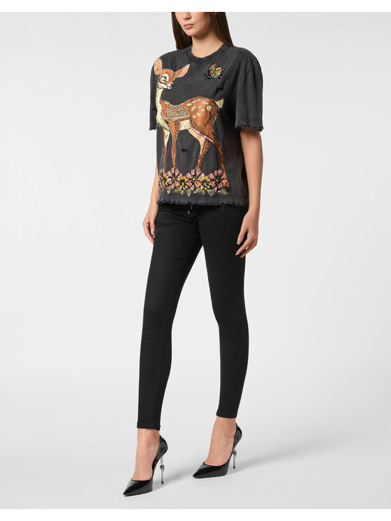 PHILIPP PLEIN PHILIPP PLEIN T-Shirt 26515 Czarny Over Fit