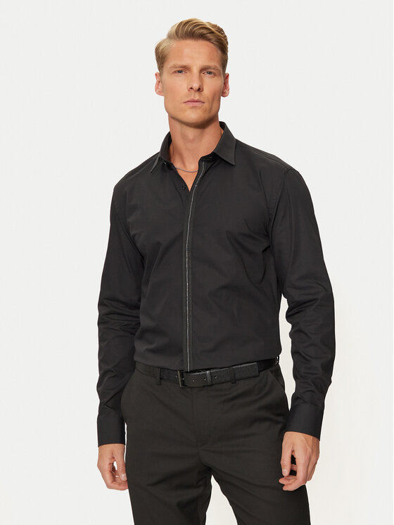 HUGO Hugo Cămașă Keidi 50524849 Negru Slim Fit