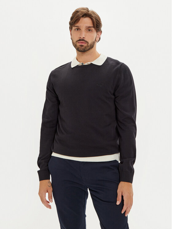 s.Oliver s.Oliver Pulover 2143173 Negru Regular Fit