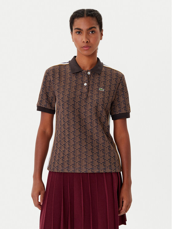 Lacoste Lacoste Tricou polo DF3364 Maro Slim Fit