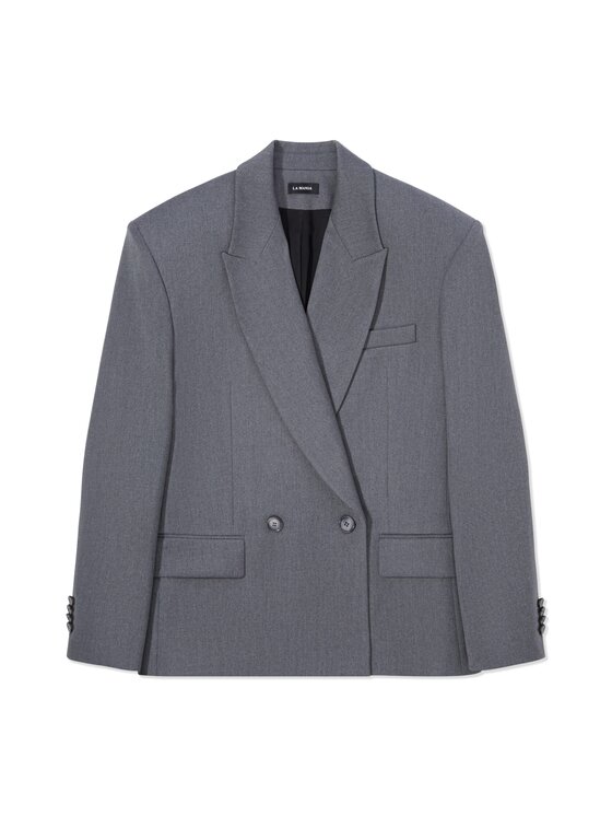 La Mania La Mania Marynarka ICONIC Szary Classic Fit
