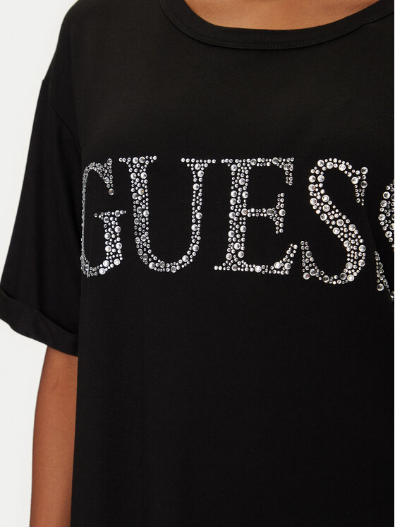 Guess Guess Tričko E5GI07 K68D2 Čierna Regular Fit