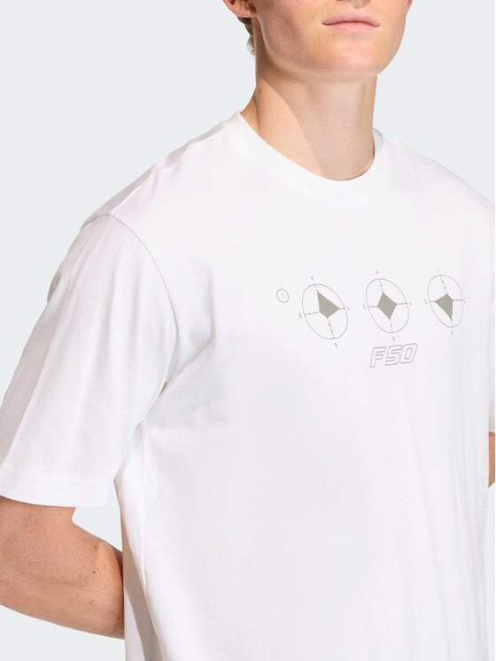 adidas adidas T-Shirt SHORT SLEEVE F50 GRAPHIC TEE Biały Regular Fit