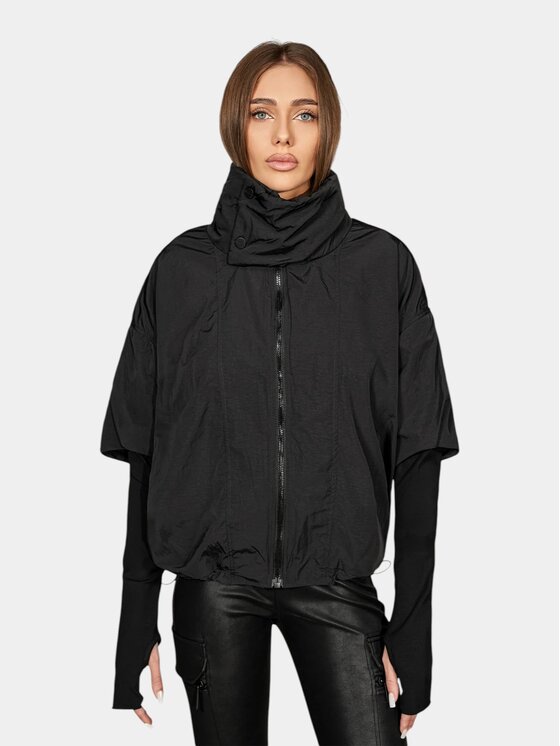 MADE BY SOCIETY MADE BY SOCIETY Kurtka anorak Layer Shell - H27842 Czarny Basic Fit
