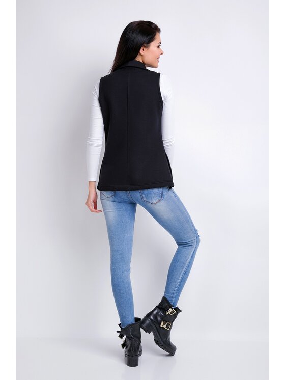 Awama Awama Gilet A155 Nero Basic Fit