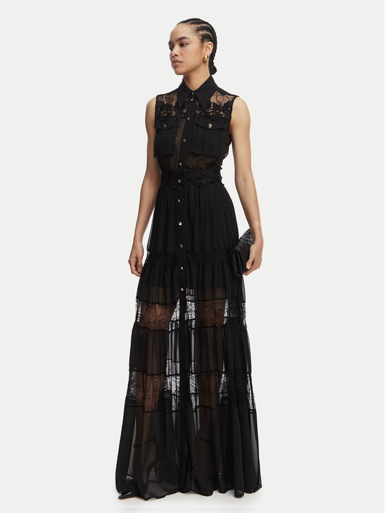 Babylon Babylon Sukienka wieczorowa EL0702 Czarny Regular Fit