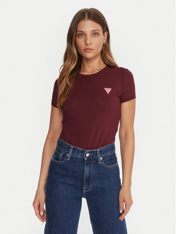 Guess Guess T-Shirt W2YI44 J1314 Dunkelrot Regular Fit