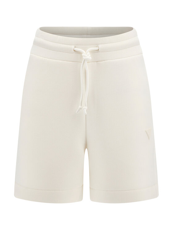 Guess Guess Pantaloni scurți sport Elly V2YD10 K7UW2 Alb Relaxed Fit