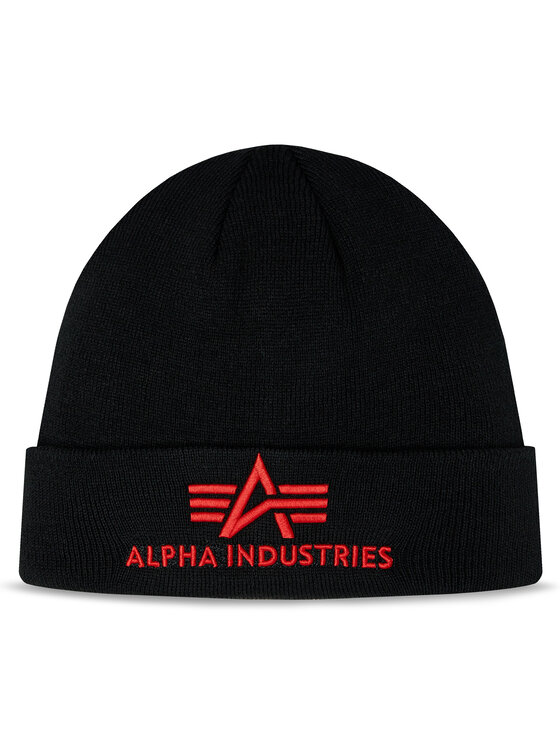 Czapka Alpha Industries, Czarne, 3D Beanie 168910