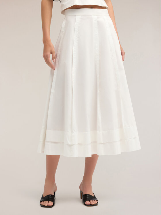 Motivi Motivi Gonna midi 1238Q001088N011 Bianco Flared Fit