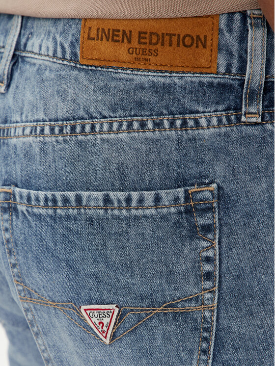 Guess Guess Džínové šortky Rodeo M4GD27 D5AY2 Modrá Slim Fit