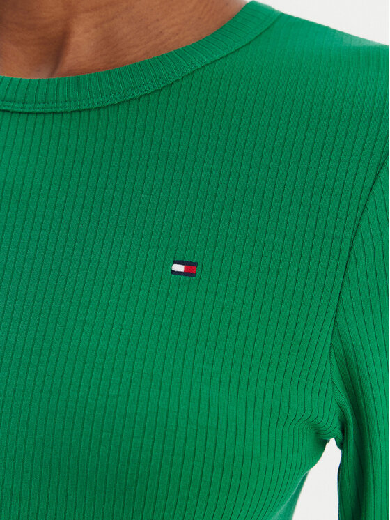 Tommy Hilfiger Tommy Hilfiger T-krekls WW0WW47308 Zaļš Slim Fit