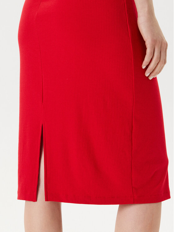 Tommy Jeans Tommy Jeans Rochie de zi DW0DW19721 Roșu Slim Fit