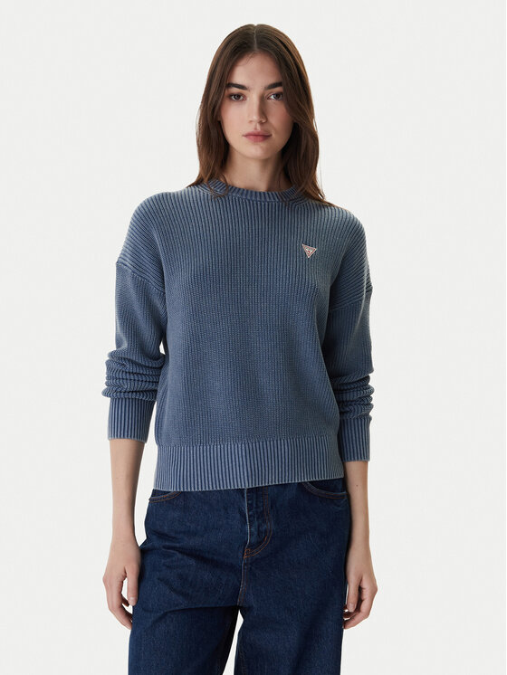 Guess Jeans Guess Jeans Svetr W6RR20 Z3HM1 Modrá Regular Fit