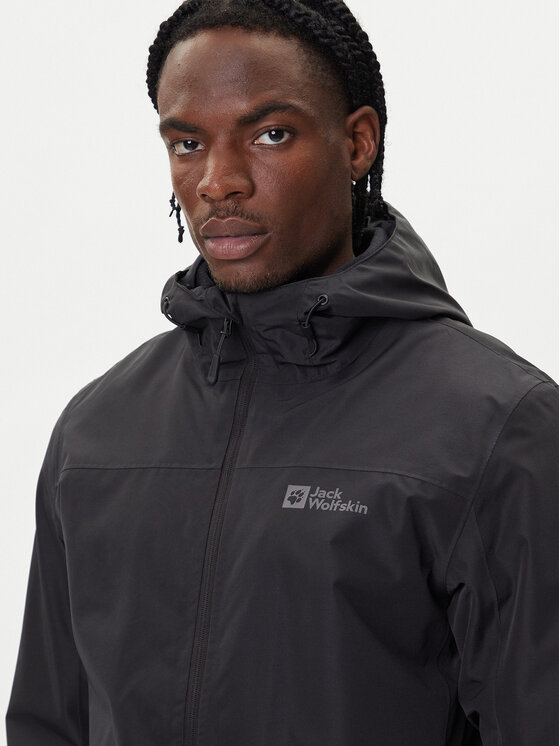 Jack Wolfskin Jack Wolfskin Kurtka outdoor Taubenberg 3in1 1115311 Czarny Regular Fit