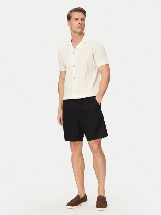 Tommy Hilfiger Tommy Hilfiger Šortky z materiálu Dover MW0MW44354 Černá Regular Fit